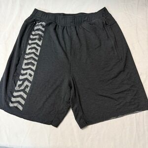 Adidas AEROREADY Athletic Shorts Black Logo‎ Stripe Men's Size L Gym Workout